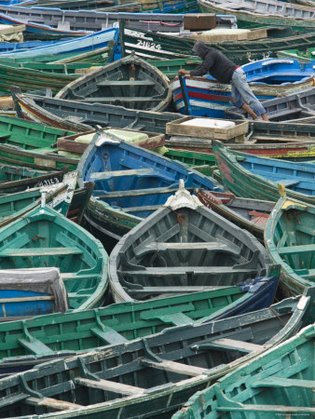 Safi Marokko - vissersbootjes